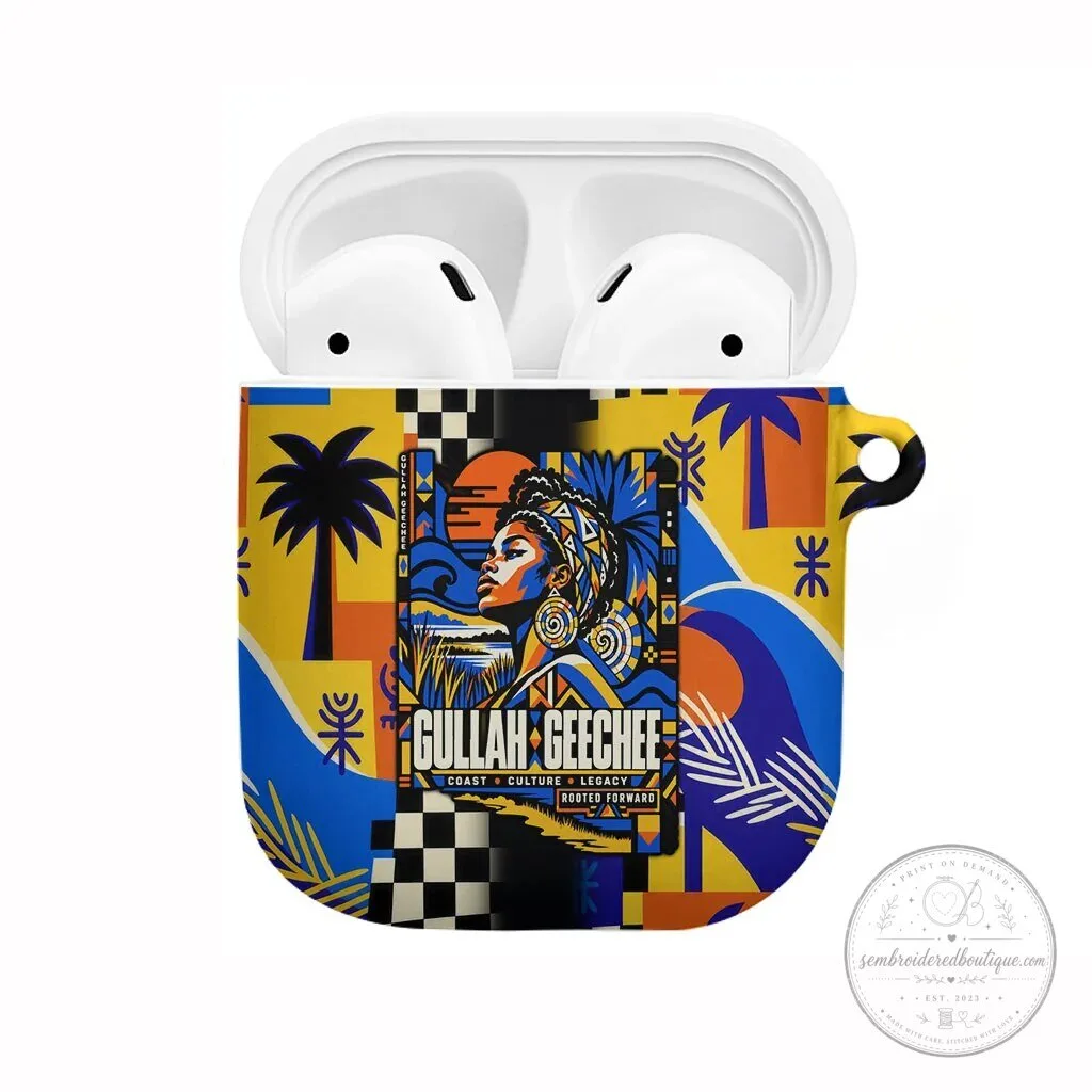 Gullah Geechee African American Black History Vibrant Abstract AirPods Case 16 Gullah Geechee African American Black History Vibrant Abstract AirPods Case