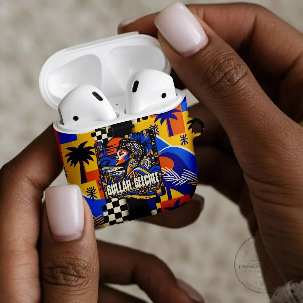 Gullah Geechee African American Black History Vibrant Abstract AirPods Case 12 Gullah Geechee African American Black History Vibrant Abstract AirPods Case
