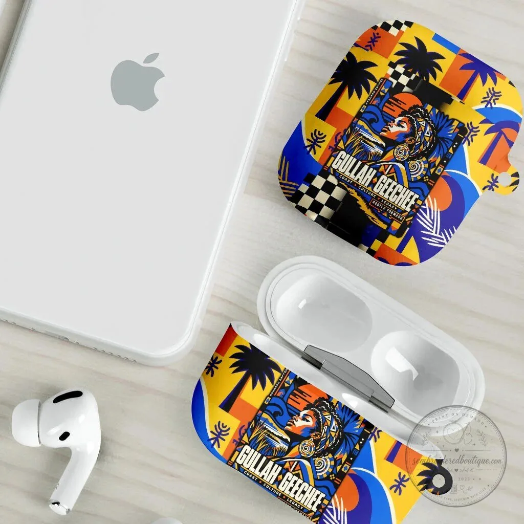 Gullah Geechee African American Black History Vibrant Abstract AirPods Case 14 Gullah Geechee African American Black History Vibrant Abstract AirPods Case