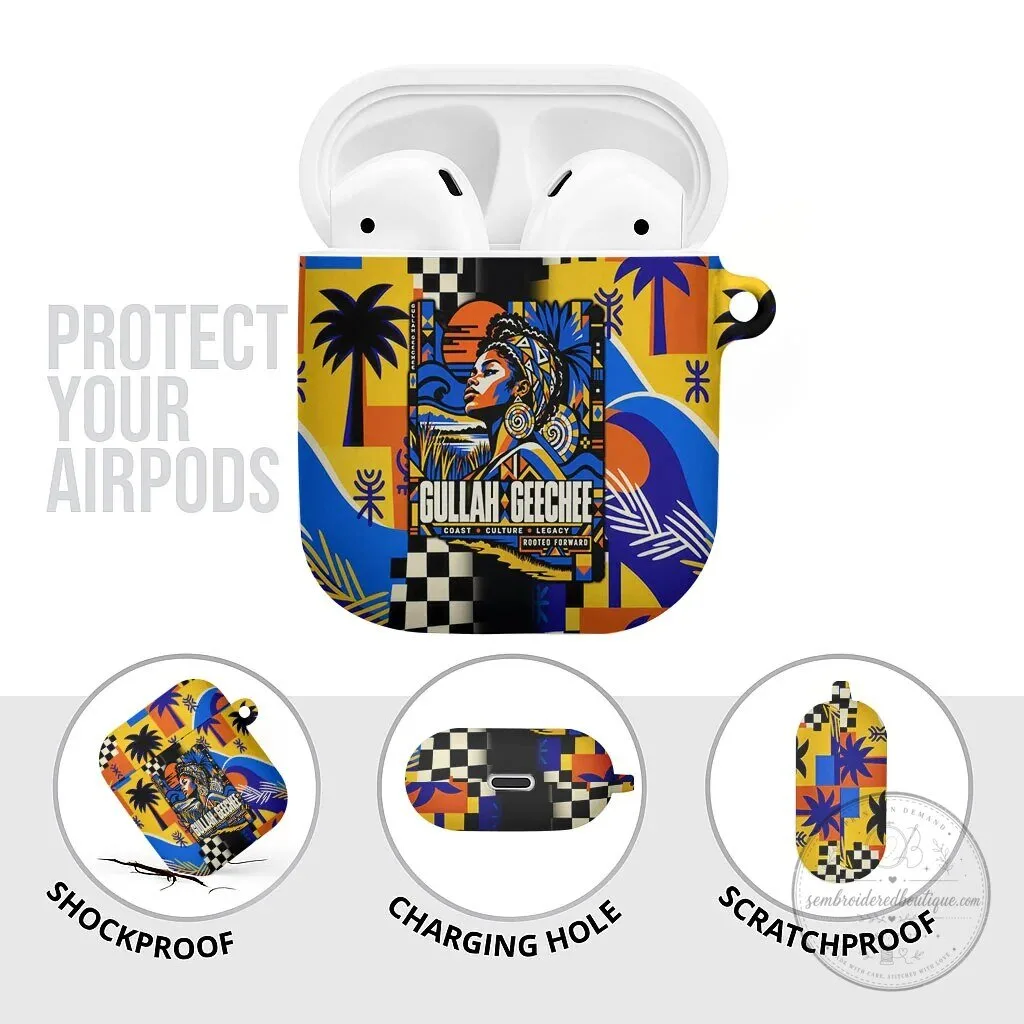 Gullah Geechee African American Black History Vibrant Abstract AirPods Case 15 Gullah Geechee African American Black History Vibrant Abstract AirPods Case