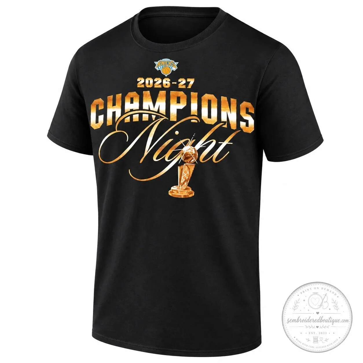 New York Knicks 2026-27 Champions Night Blue Fanatics T-Shirt 8 New York Knicks 2026-27 Champions Night Blue Fanatics T-Shirt