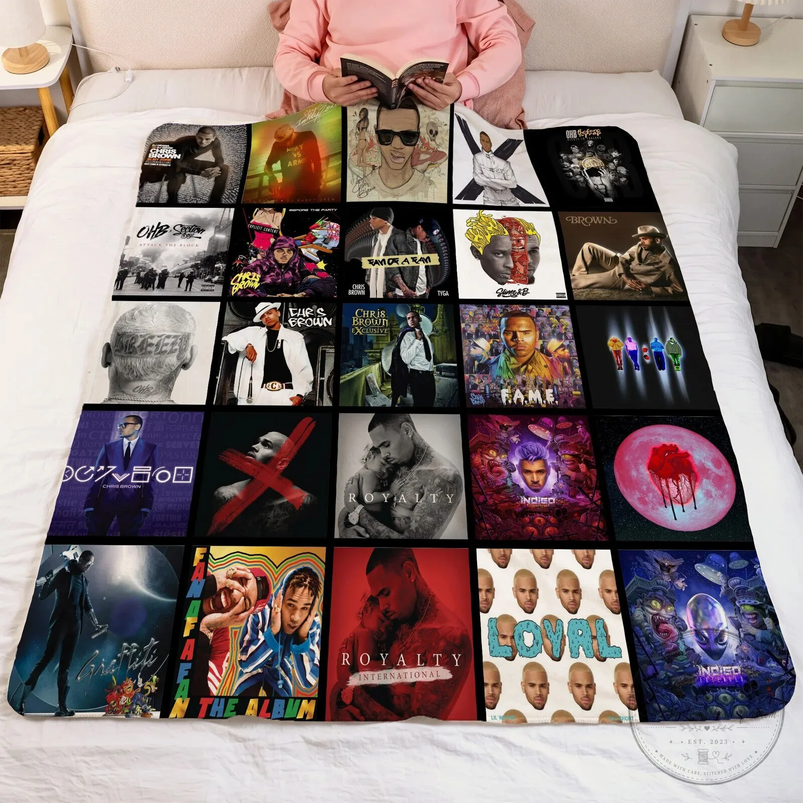 Chris Brown Music Album Collage Sherpa Blanket 10 Chris Brown Music Album Collage Sherpa Blanket