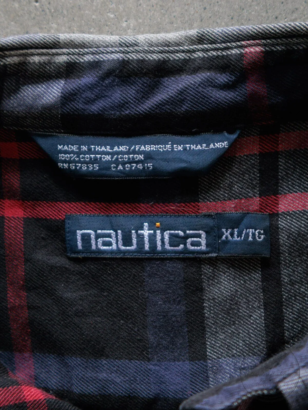 Vintage Nautica Black Plaid Flannel Long Sleeve Button Down Shirt 9 Vintage Nautica Black Plaid Flannel Long Sleeve Button Down Shirt