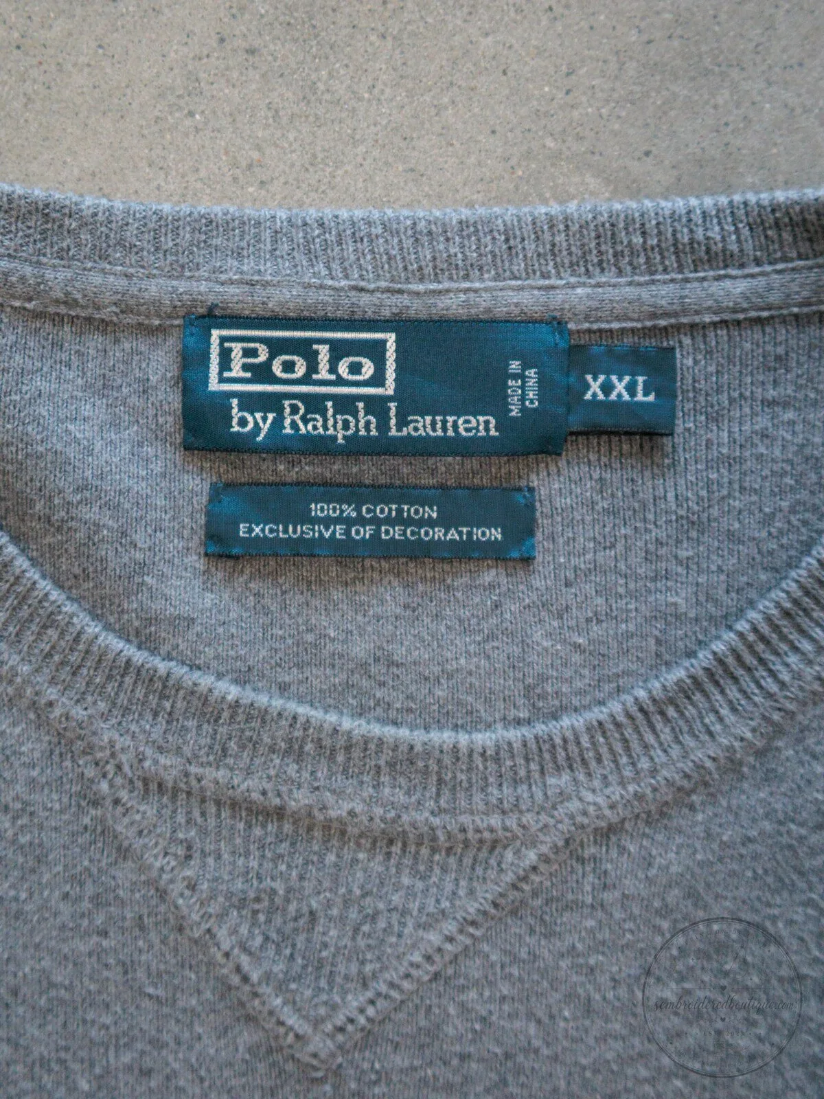 Vintage Grey Polo Ralph Lauren Crewneck Sweater with Embroidered Pony Logo 9 Vintage Grey Polo Ralph Lauren Crewneck Sweater with Embroidered Pony Logo