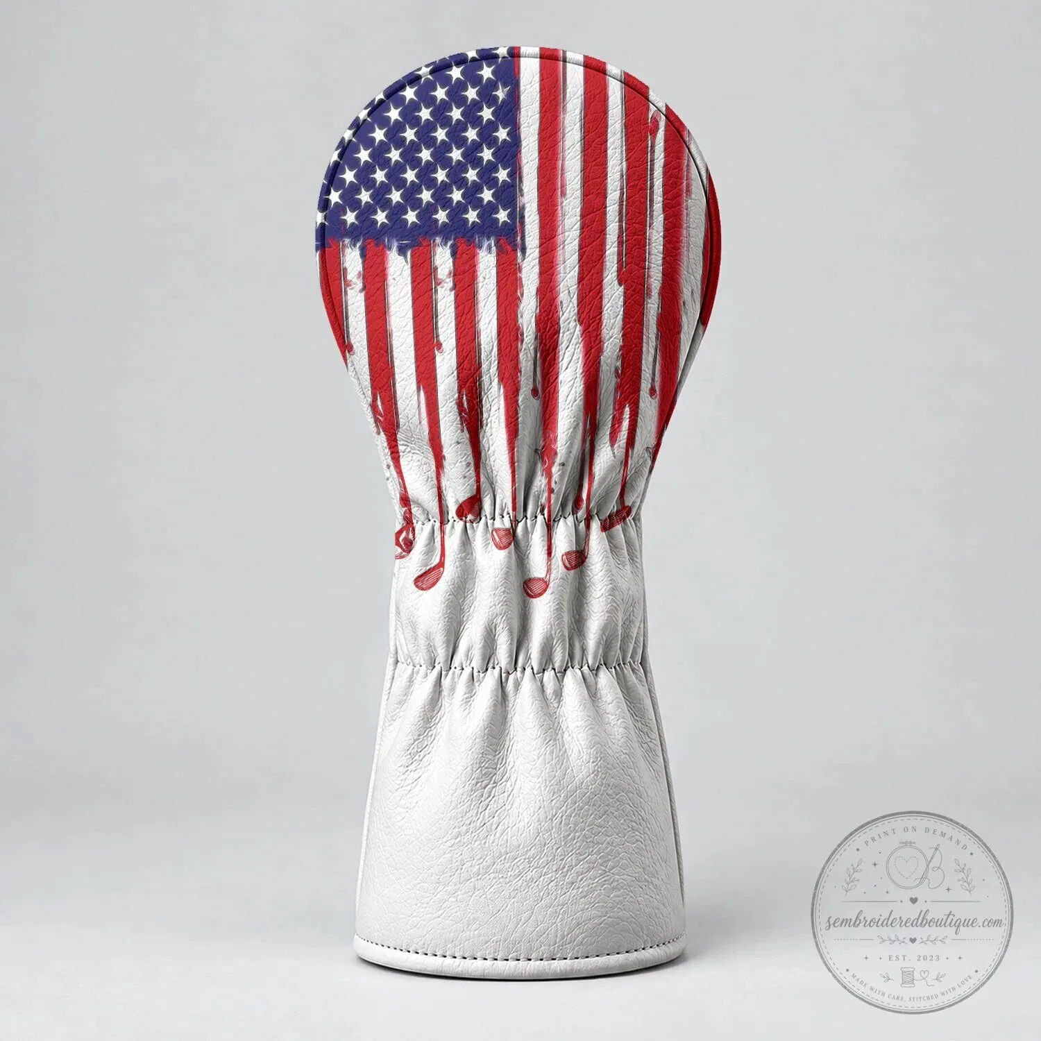 American Flag Dripping Paint Golf Club Head Cover Patriotic USA Golf Accessory 14 American Flag Dripping Paint Golf Club Head Cover Patriotic USA Golf Accessory