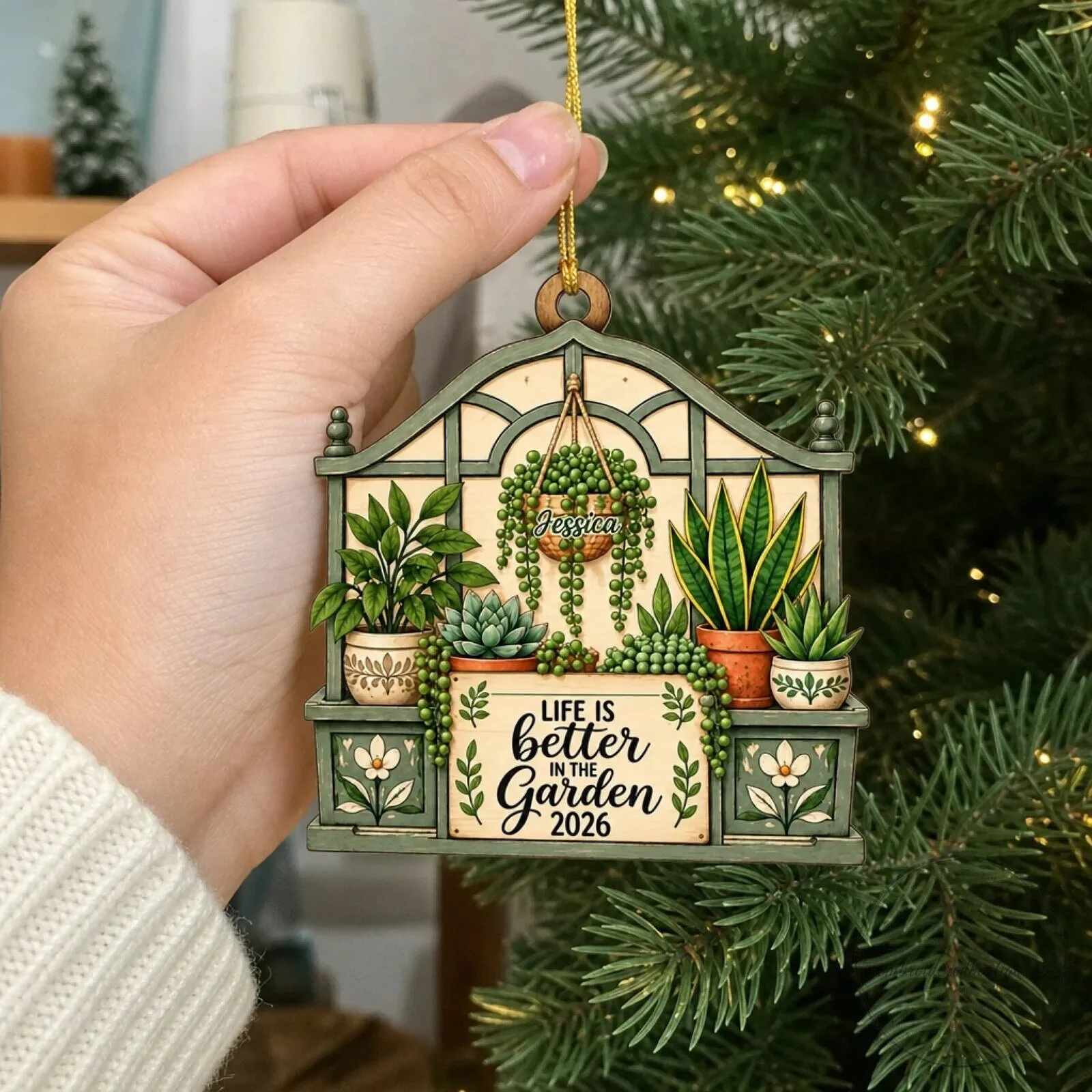 Custom Garden Christmas Ornament - Life Is Better in the Greenhouse 10 Custom Garden Christmas Ornament - Life Is Better in the Greenhouse