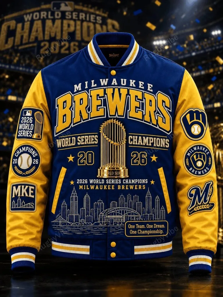 Hello Kitty New York Giants Football Team T-Shirt 8 2026 Varsity Jacket Celebrating Milwaukee Brewers World Series Championship