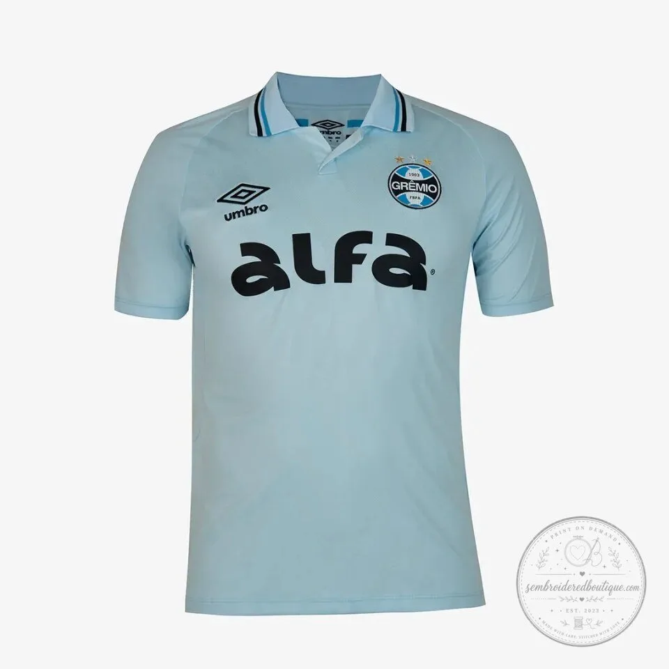 Grêmio Foot-Ball Porto Alegrense Light Blue Away Soccer Fan Jersey 3 Grêmio Foot-Ball Porto Alegrense Light Blue Away Soccer Fan Jersey