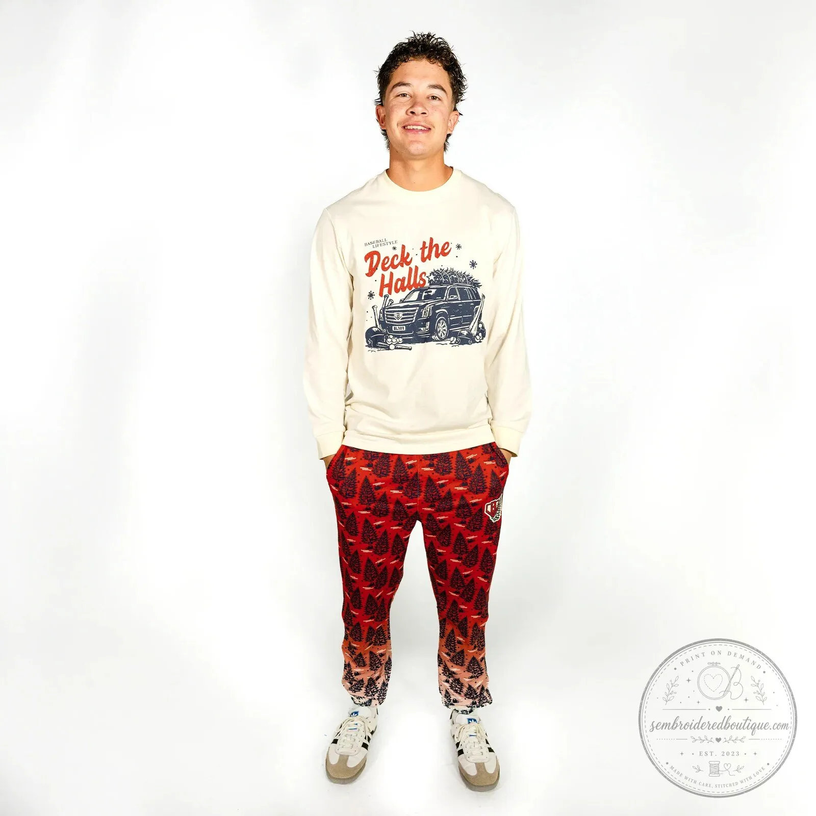 Christmas Holiday Red Pine Tree Pattern Winter Season Pajama Pants 13 Christmas Holiday Red Pine Tree Pattern Winter Season Pajama Pants