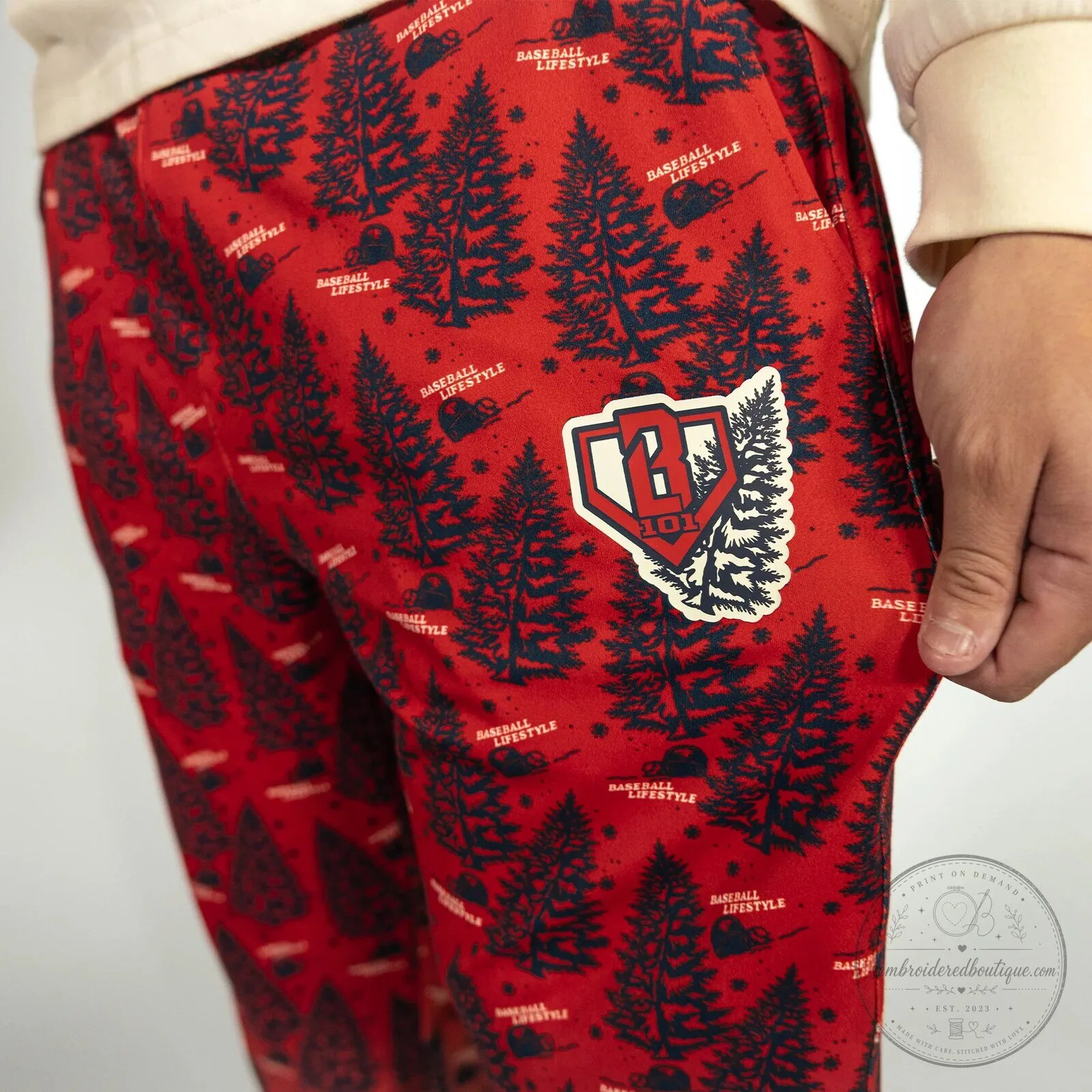 Christmas Holiday Red Pine Tree Pattern Winter Season Pajama Pants 14 Christmas Holiday Red Pine Tree Pattern Winter Season Pajama Pants