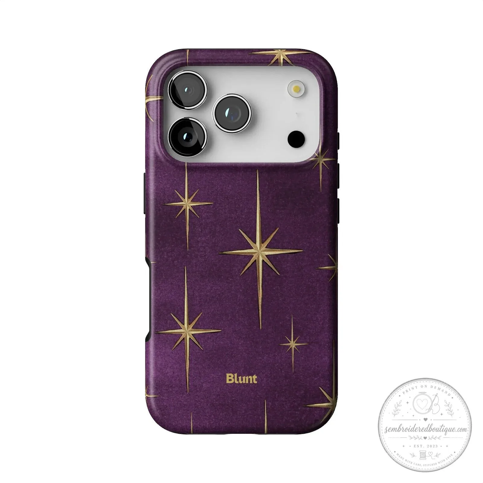 Purple Gold Starburst Pattern Protective Phone Case for iPhone 15 Pro Max 15 Purple Gold Starburst Pattern Protective Phone Case for iPhone 15 Pro Max
