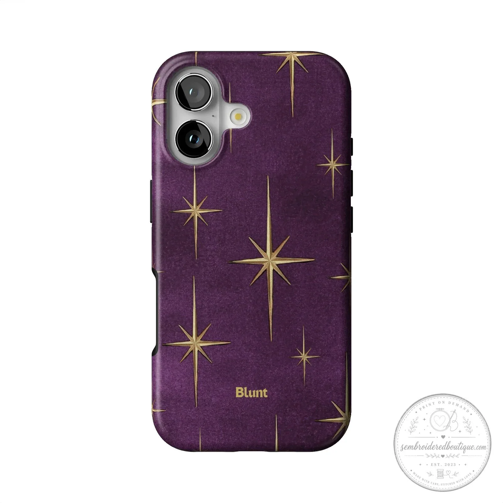 Purple Gold Starburst Pattern Protective Phone Case for iPhone 15 Pro Max 36 Purple Gold Starburst Pattern Protective Phone Case for iPhone 15 Pro Max