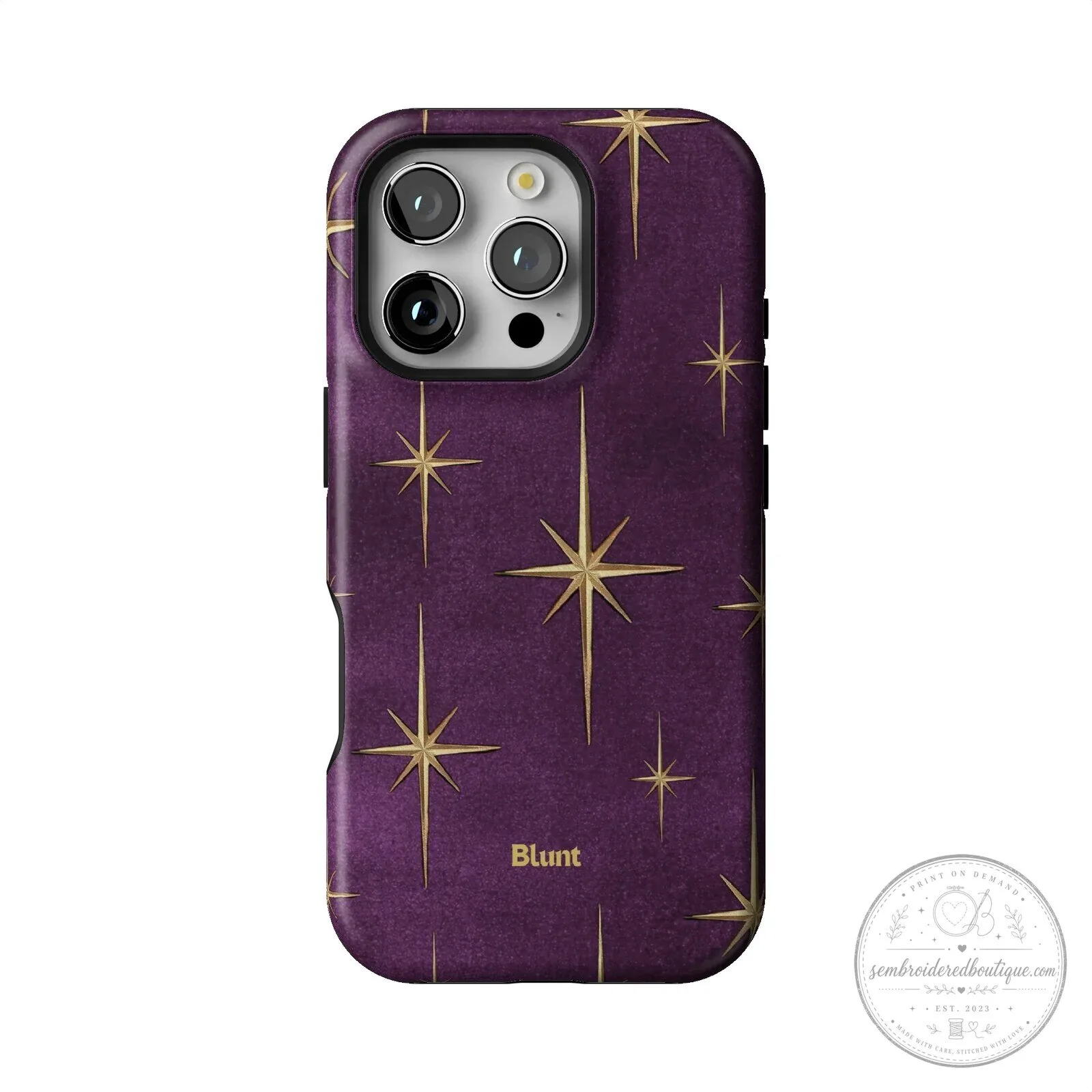 Purple Gold Starburst Pattern Protective Phone Case for iPhone 15 Pro Max 40 Purple Gold Starburst Pattern Protective Phone Case for iPhone 15 Pro Max