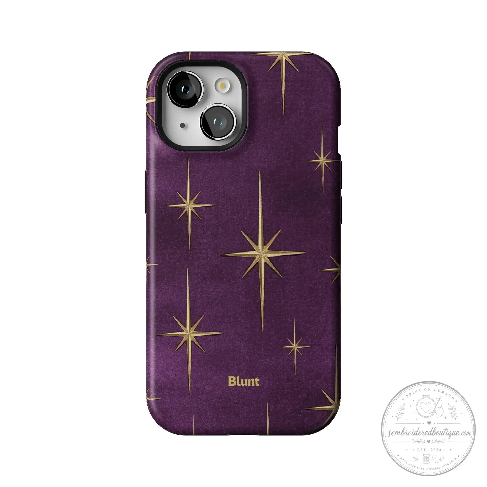 Purple Gold Starburst Pattern Protective Phone Case for iPhone 15 Pro Max 44 Purple Gold Starburst Pattern Protective Phone Case for iPhone 15 Pro Max