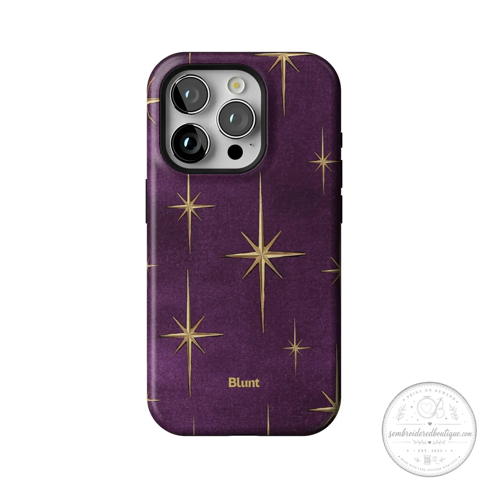 Purple Gold Starburst Pattern Protective Phone Case for iPhone 15 Pro Max 45 Purple Gold Starburst Pattern Protective Phone Case for iPhone 15 Pro Max