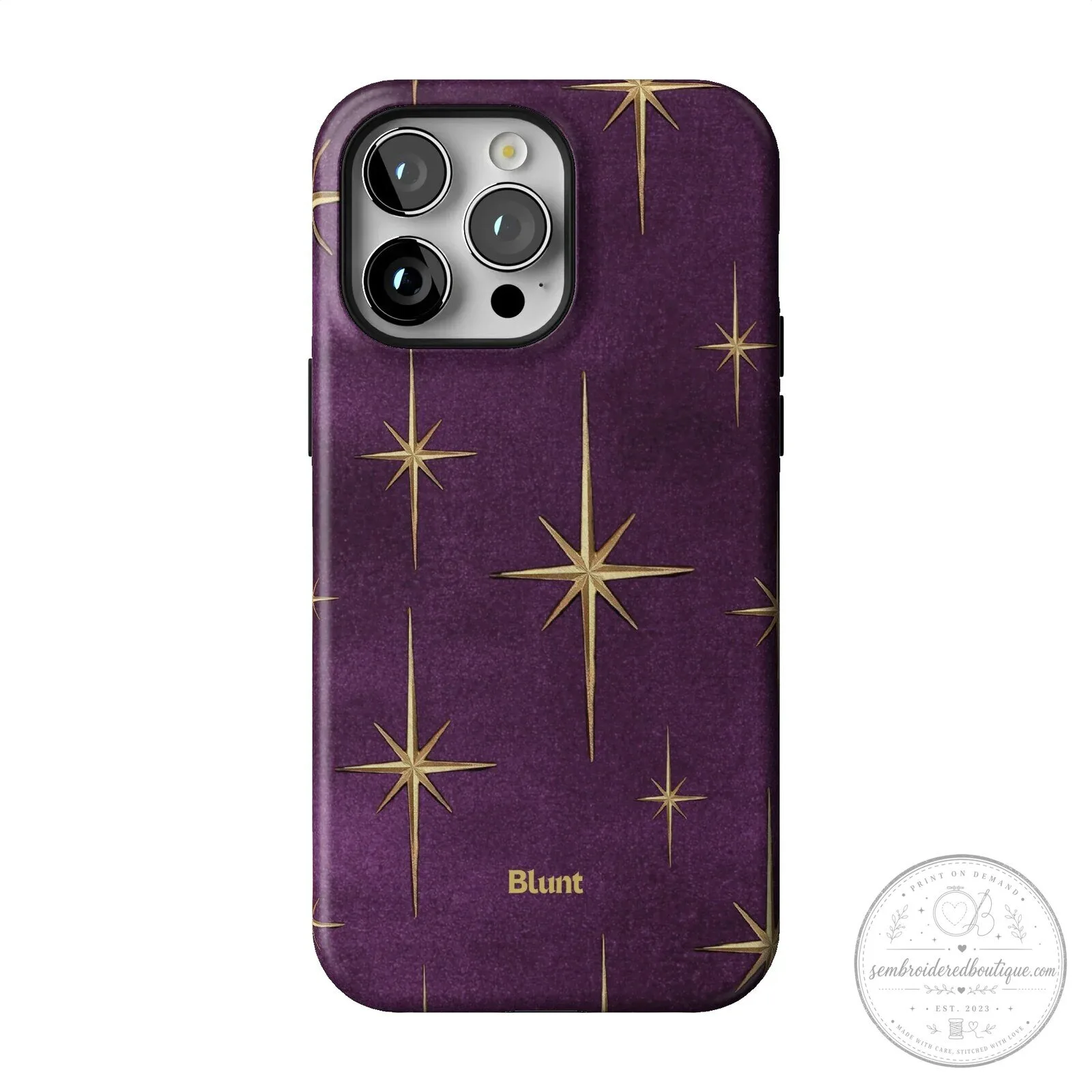 Purple Gold Starburst Pattern Protective Phone Case for iPhone 15 Pro Max 50 Purple Gold Starburst Pattern Protective Phone Case for iPhone 15 Pro Max