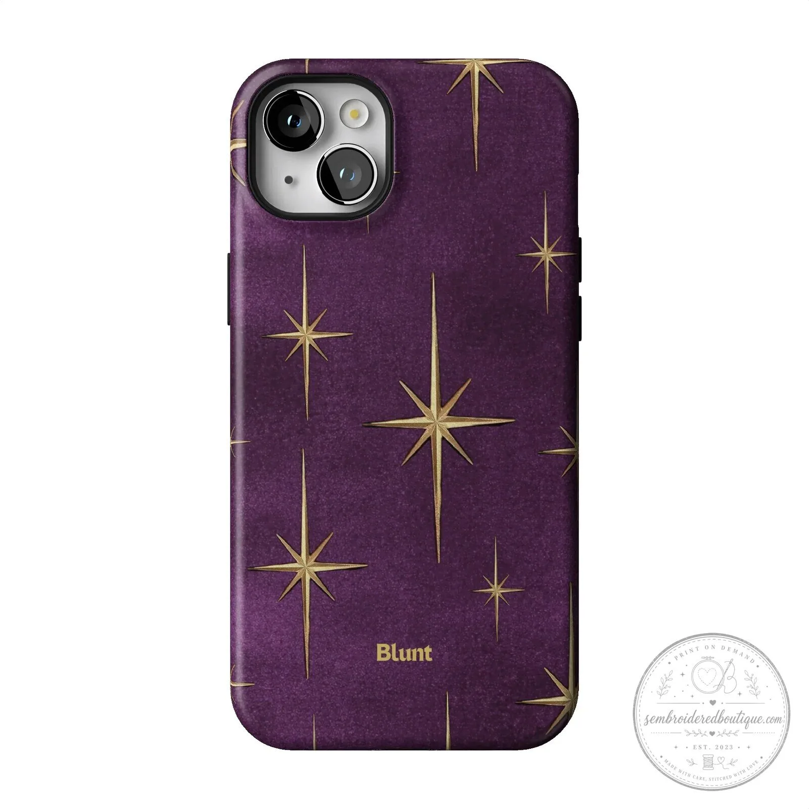 Purple Gold Starburst Pattern Protective Phone Case for iPhone 15 Pro Max 51 Purple Gold Starburst Pattern Protective Phone Case for iPhone 15 Pro Max