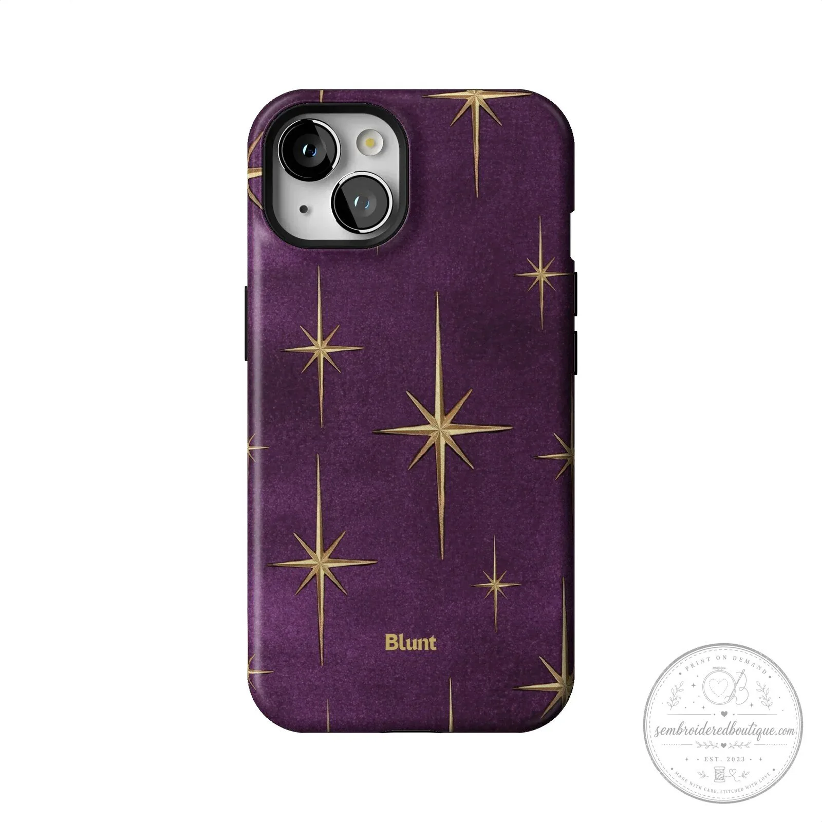 Purple Gold Starburst Pattern Protective Phone Case for iPhone 15 Pro Max 52 Purple Gold Starburst Pattern Protective Phone Case for iPhone 15 Pro Max