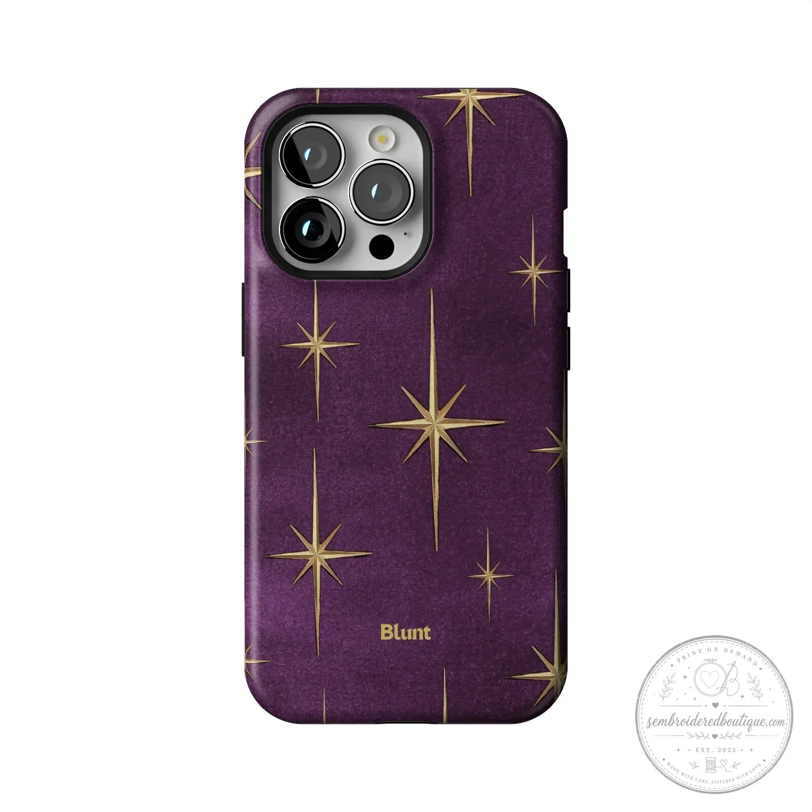 Purple Gold Starburst Pattern Protective Phone Case for iPhone 15 Pro Max 53 Purple Gold Starburst Pattern Protective Phone Case for iPhone 15 Pro Max