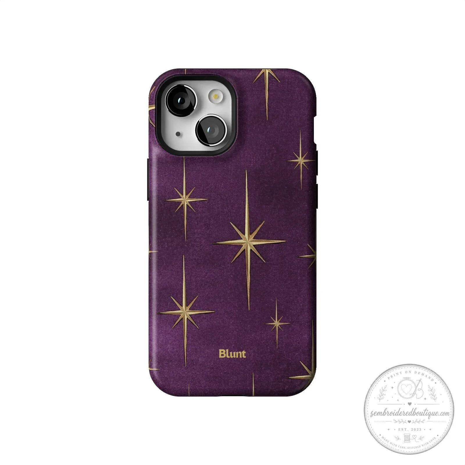 Purple Gold Starburst Pattern Protective Phone Case for iPhone 15 Pro Max 55 Purple Gold Starburst Pattern Protective Phone Case for iPhone 15 Pro Max
