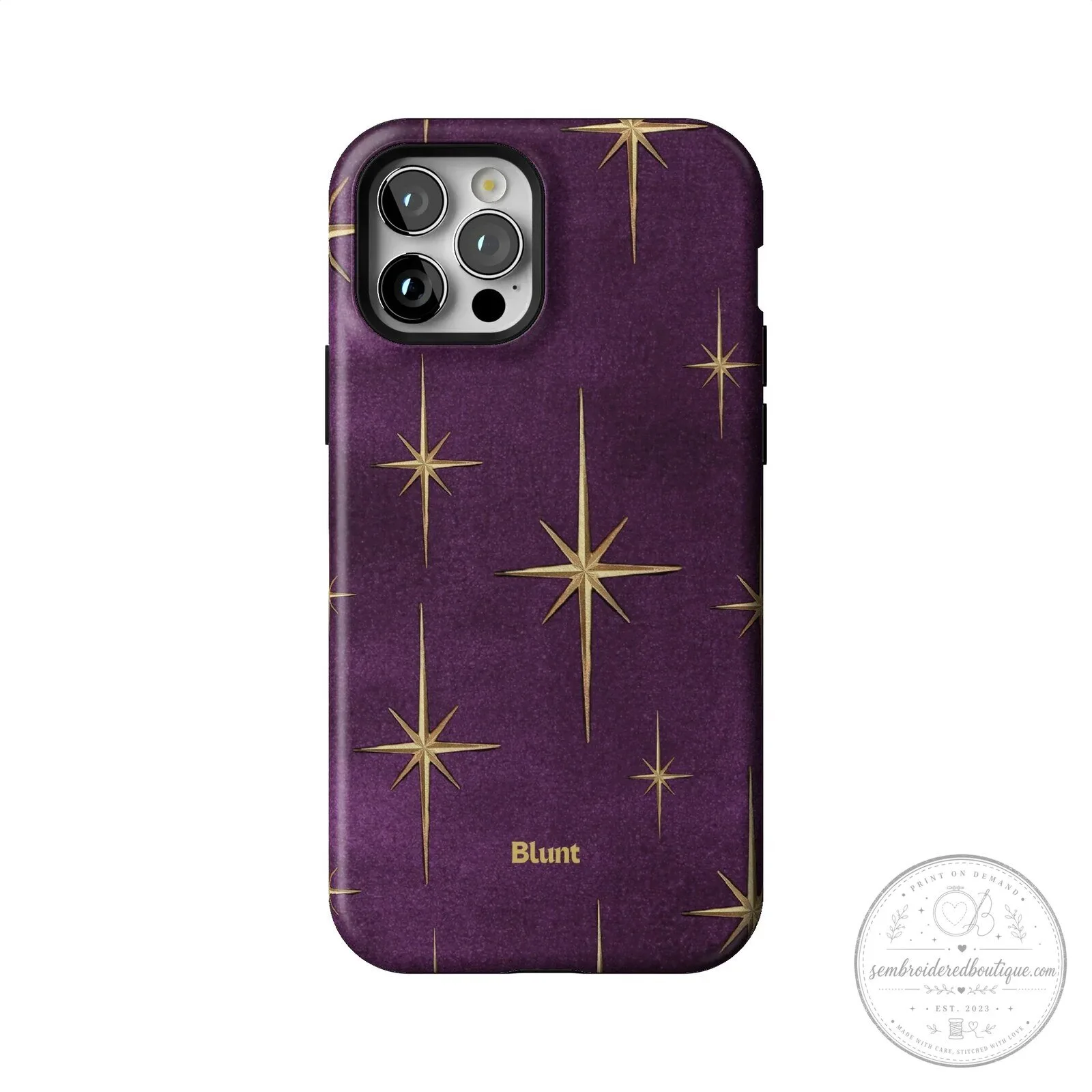 Purple Gold Starburst Pattern Protective Phone Case for iPhone 15 Pro Max 57 Purple Gold Starburst Pattern Protective Phone Case for iPhone 15 Pro Max