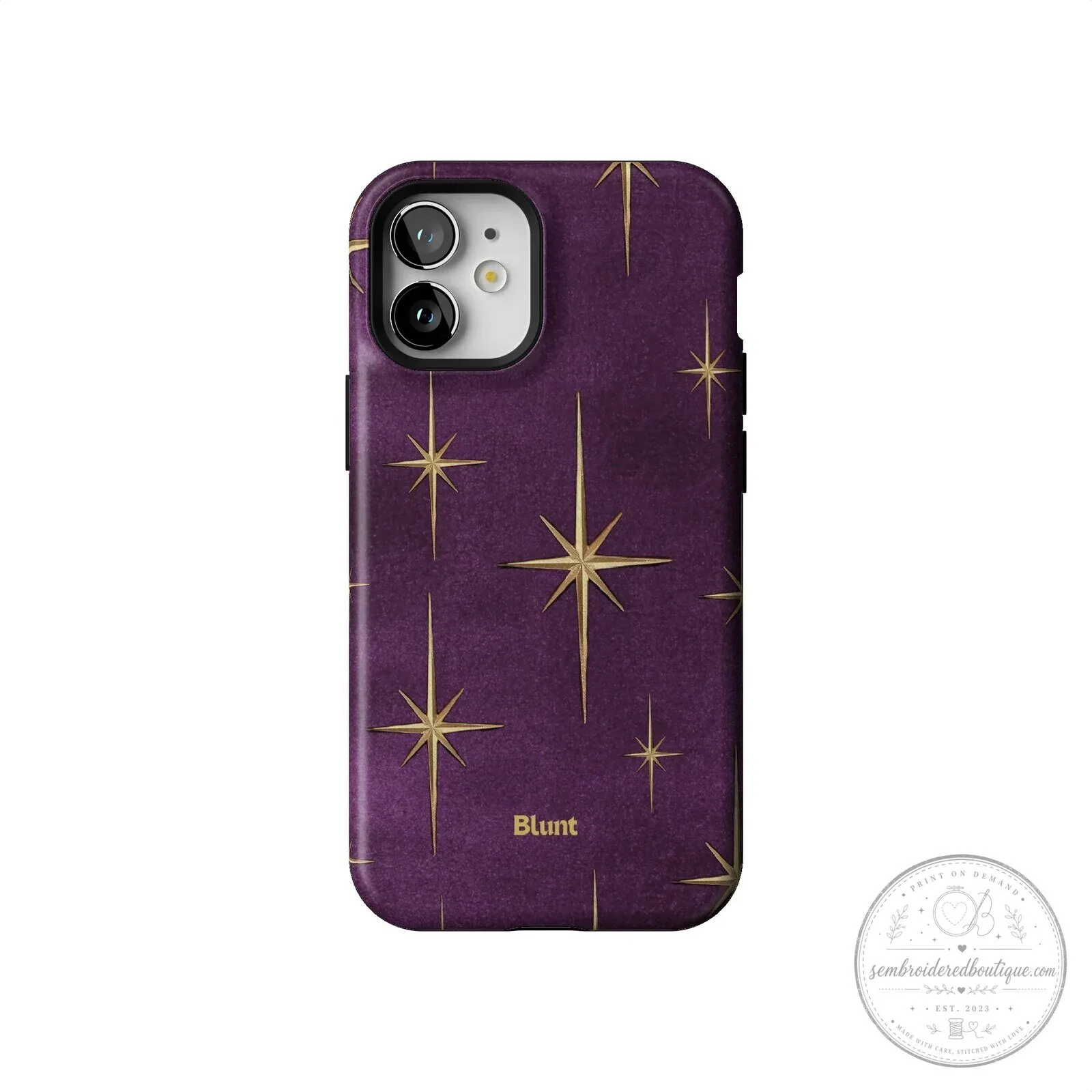 Purple Gold Starburst Pattern Protective Phone Case for iPhone 15 Pro Max 59 Purple Gold Starburst Pattern Protective Phone Case for iPhone 15 Pro Max