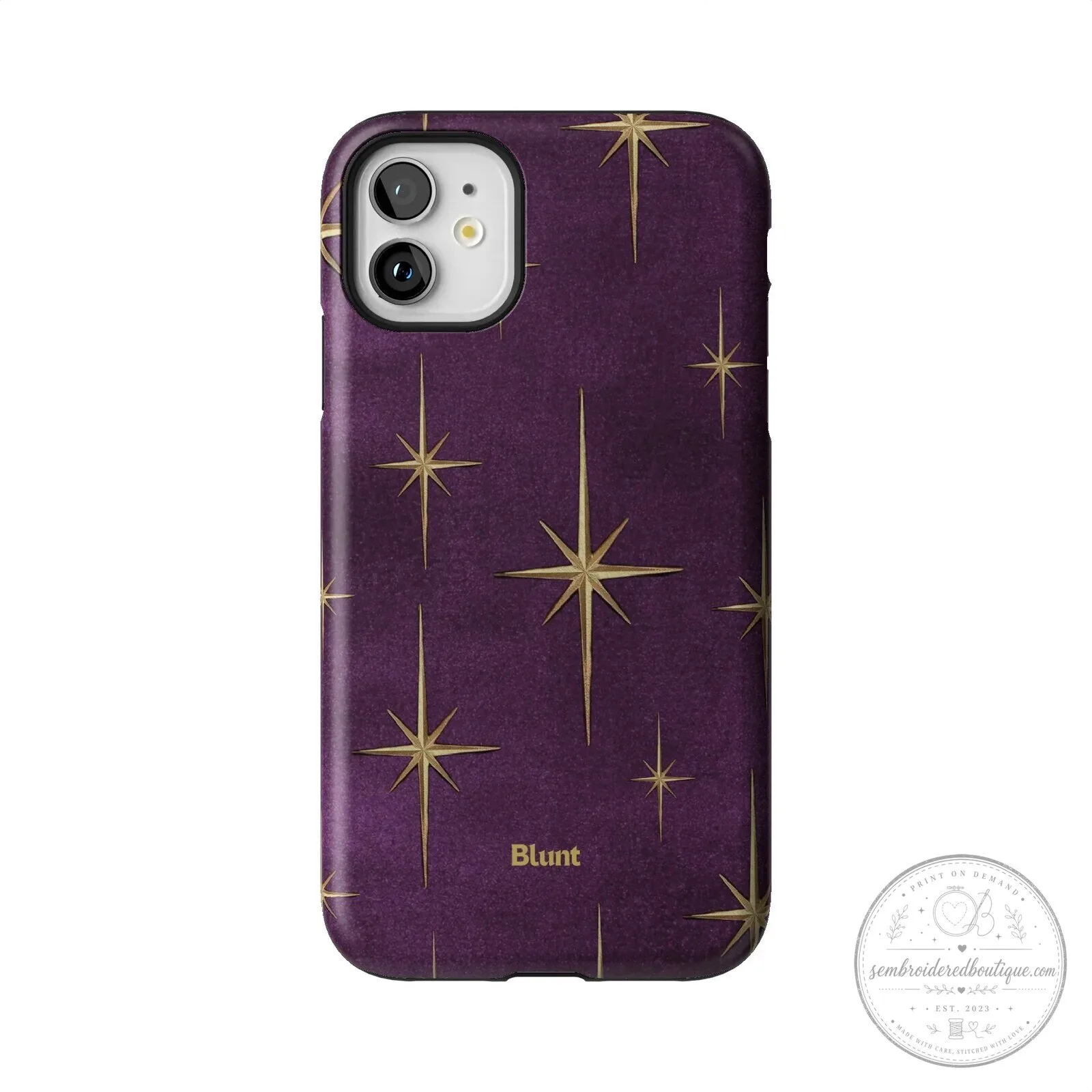 Purple Gold Starburst Pattern Protective Phone Case for iPhone 15 Pro Max 60 Purple Gold Starburst Pattern Protective Phone Case for iPhone 15 Pro Max