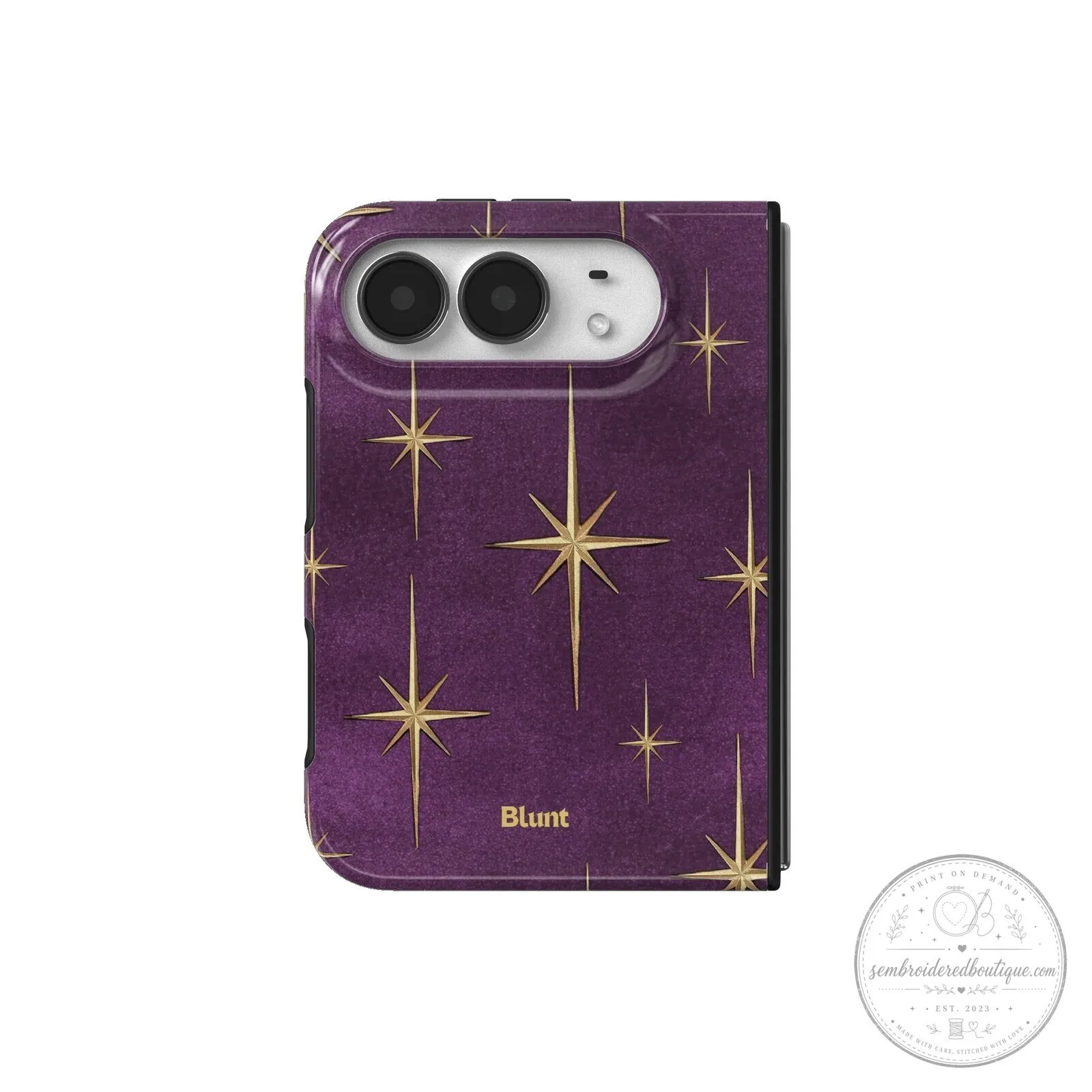 Purple Gold Starburst Pattern Protective Phone Case for iPhone 15 Pro Max 63 Purple Gold Starburst Pattern Protective Phone Case for iPhone 15 Pro Max