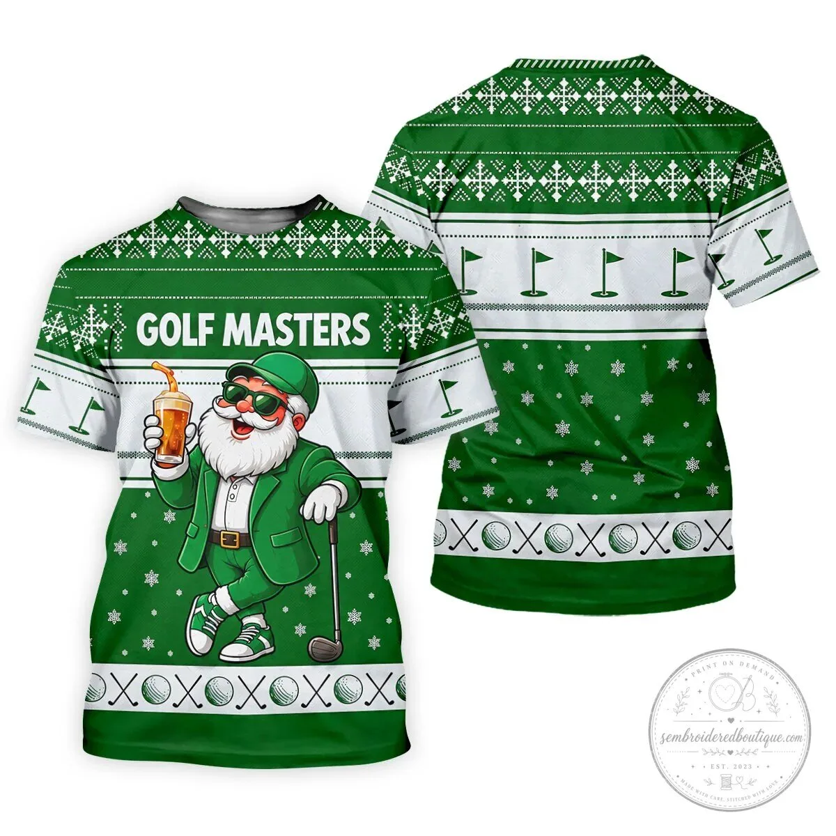 Golf Masters Green Jacket Santa Claus Christmas Sleeveless Polo Shirt 25 Golf Masters Green Jacket Santa Claus Christmas Sleeveless Polo Shirt