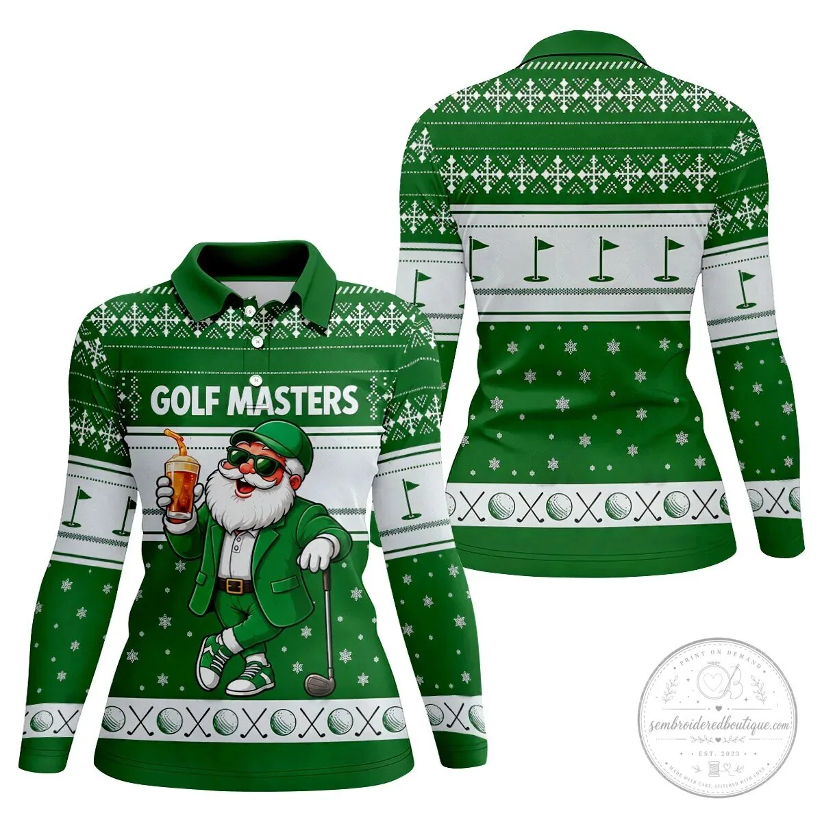 Golf Masters Green Jacket Santa Claus Christmas Sleeveless Polo Shirt 28 Golf Masters Green Jacket Santa Claus Christmas Sleeveless Polo Shirt