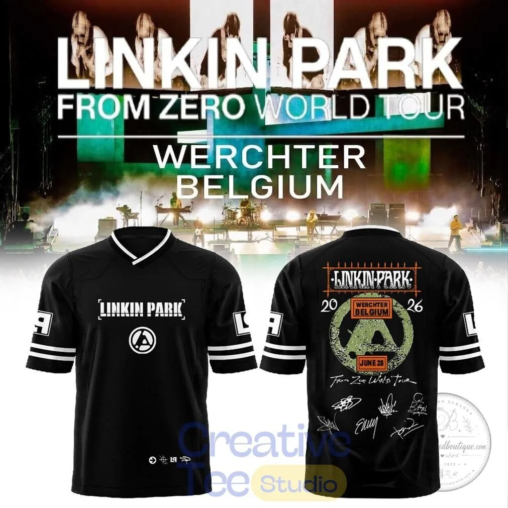 Linkin Park From Zero World Tour Werchter Belgium Football Jersey 7 Linkin Park From Zero World Tour Werchter Belgium Football Jersey
