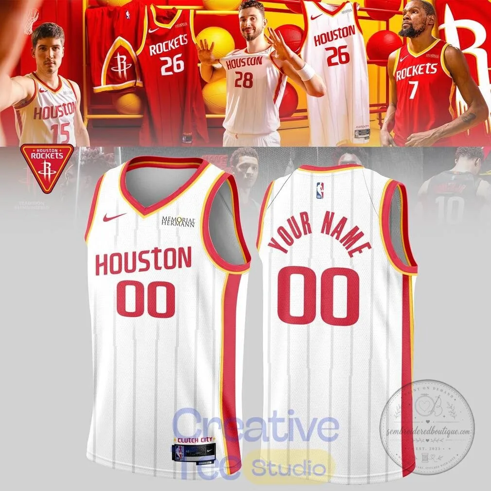 Houston Rockets Black Custom Name and Number Basketball Jersey 7 Houston Rockets Black Custom Name and Number Basketball Jersey