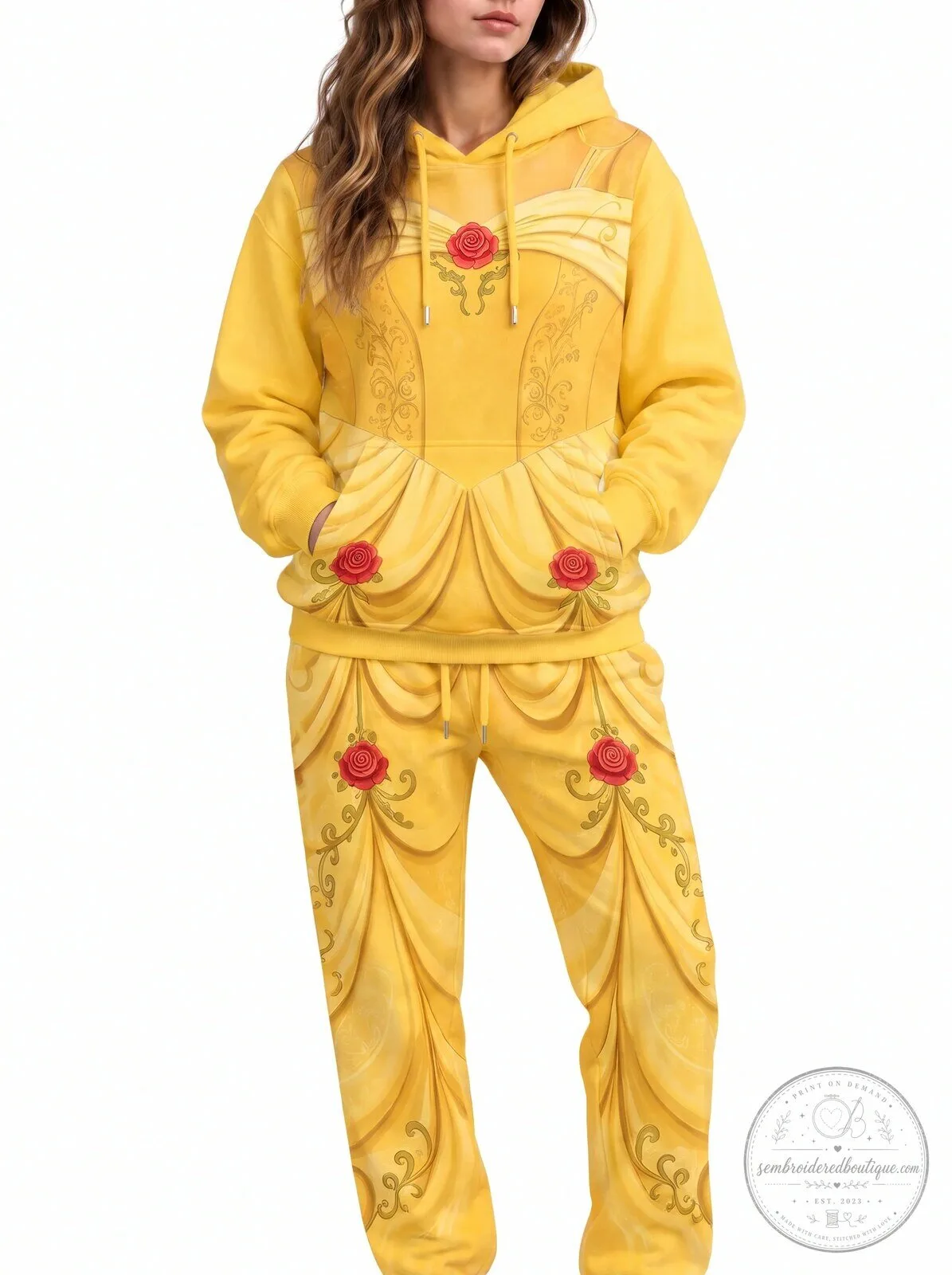 Beauty and the Beast Belle Princess Gown Golden Yellow Cosplay Hoodie 9 Beauty and the Beast Belle Princess Gown Golden Yellow Cosplay Hoodie