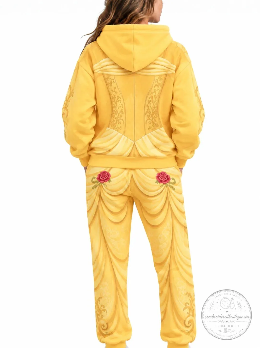 Beauty and the Beast Belle Princess Gown Golden Yellow Cosplay Hoodie 10 Beauty and the Beast Belle Princess Gown Golden Yellow Cosplay Hoodie