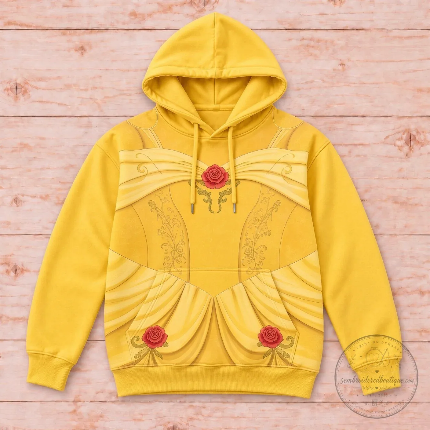 Beauty and the Beast Belle Princess Gown Golden Yellow Cosplay Hoodie 11 Beauty and the Beast Belle Princess Gown Golden Yellow Cosplay Hoodie