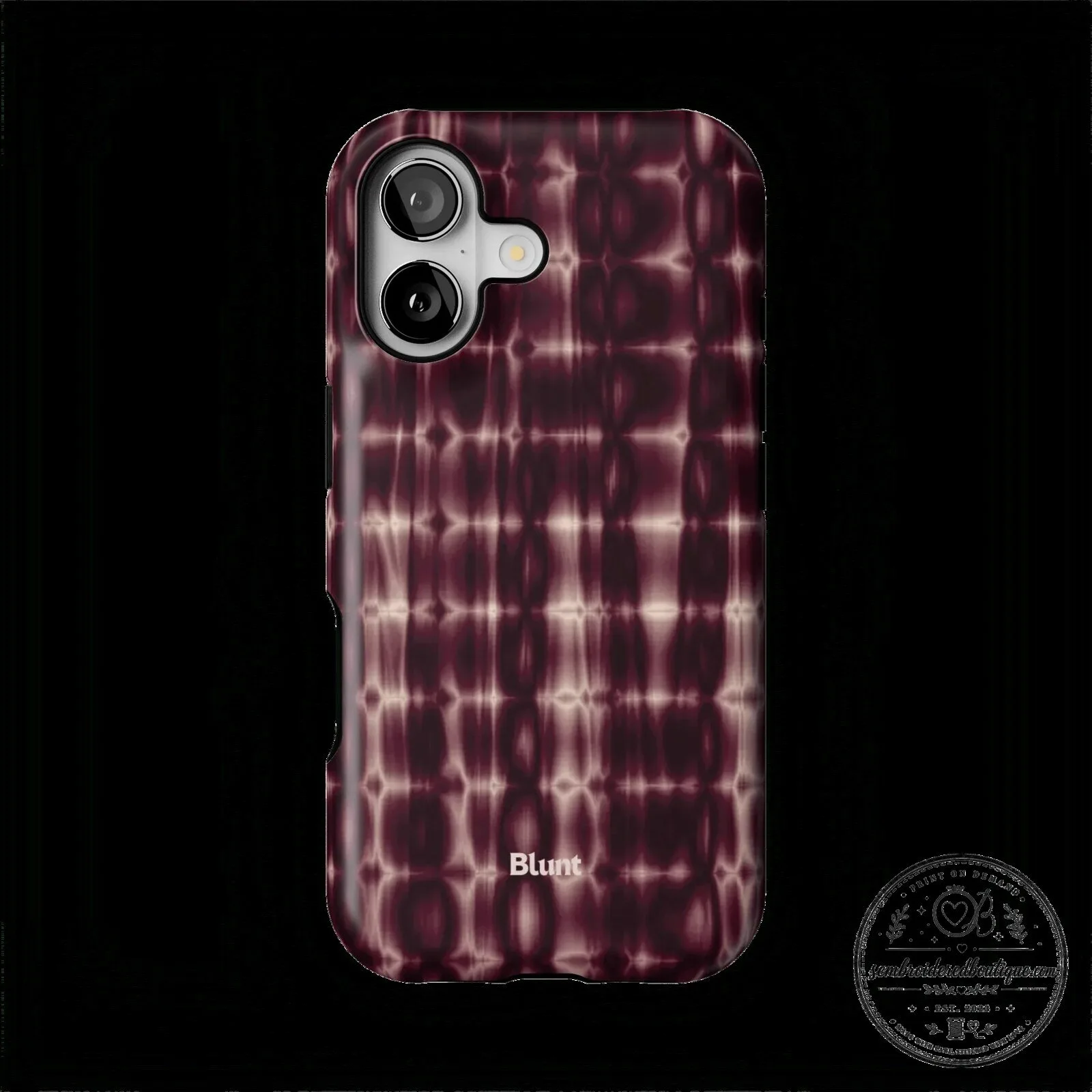 Blunt Purple Ripple Patterned Protective Phone Case