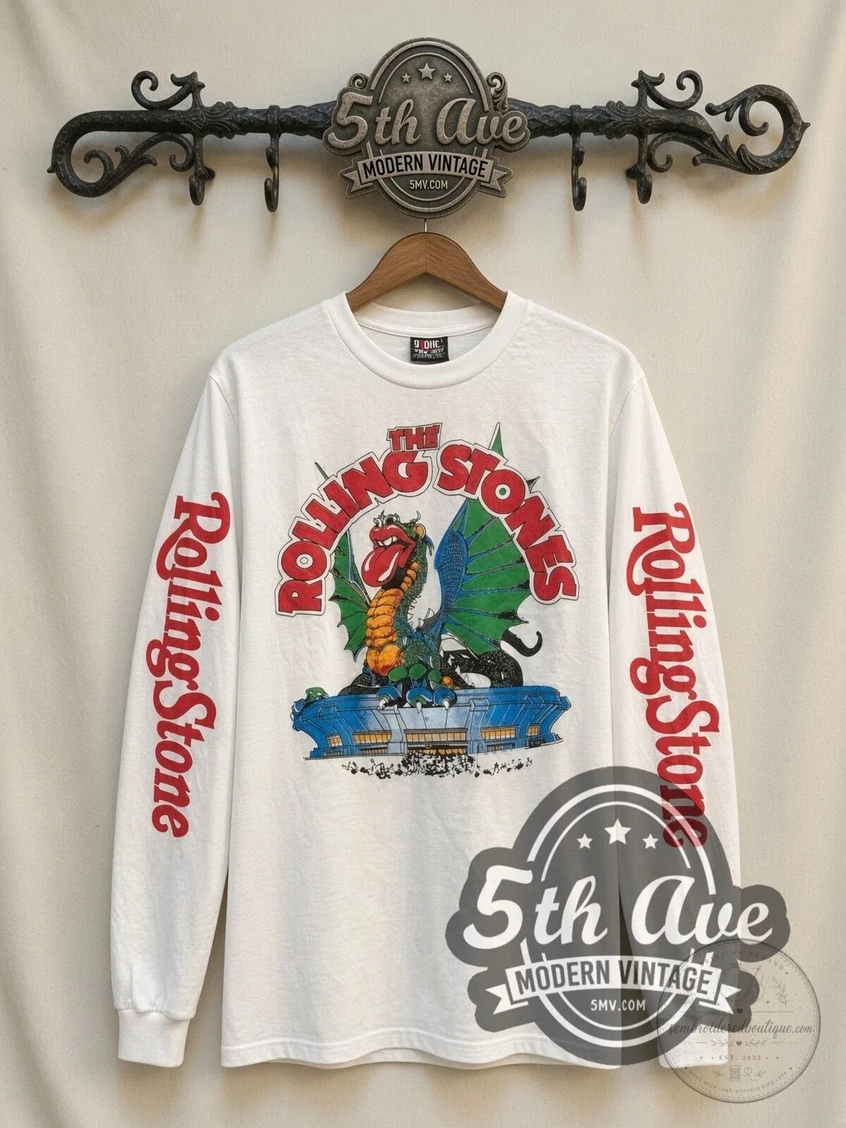 The Rolling Stones Dragon Vintage Band Long Sleeve T-Shirt