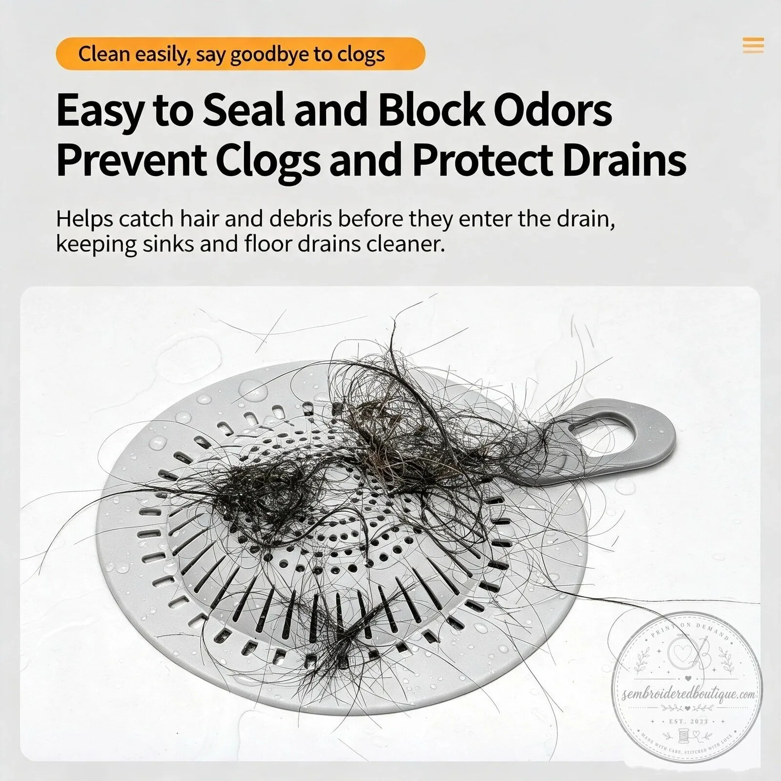 Silicone Drain Hair Catcher for Shower and Sink Clog Prevention 19 Silicone Drain Hair Catcher for Shower and Sink Clog Prevention